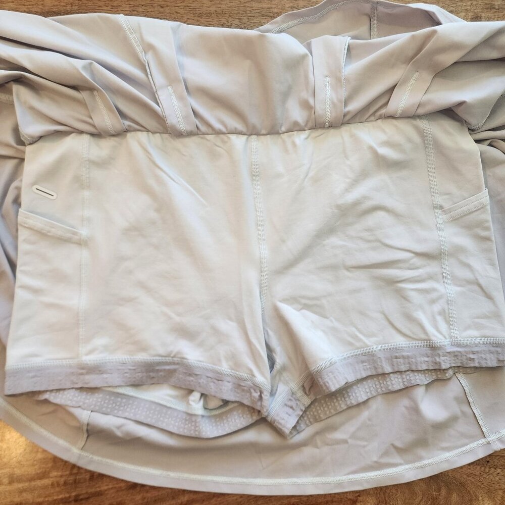 Lululemon Skirt Womens 10 Gray Pleated Tennis Athletic Liner Pockets Activewear - Picture 4 of 9